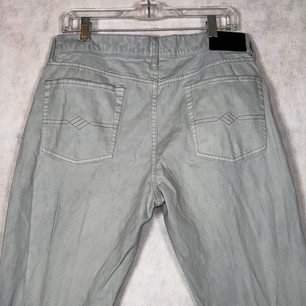 Joseph Abboud Pants Mens 34x30 Light Gray Good Casual Five Pocket Geometric - Picture 5 of 16